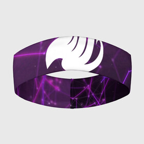 Повязка на голову 3D с принтом Helmet Fairy tail purple stripes в Санкт-Петербурге,  |  | fairy tail | аниме | дружба | кино | любовь | магия | манга хиро масимы | мультфильм | сёнэн | сериалы | сказка | фейри тейл | фэнтези | хвост | хвост феи