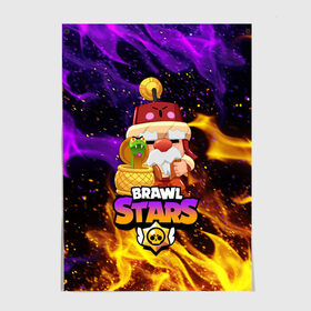 Постер с принтом BRAWL STARS GALE в Санкт-Петербурге, 100% бумага
 | бумага, плотность 150 мг. Матовая, но за счет высокого коэффициента гладкости имеет небольшой блеск и дает на свету блики, но в отличии от глянцевой бумаги не покрыта лаком | bibi | brawl stars | coach mike | crow | gale | leon | leon shark | max | mecha crow | mortis | mr.p | nani | phoenix | sally leon | sandy | spike | sprout | tara | virus 8 bit | werewolf | ворон | оборотень