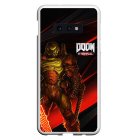 Чехол для Samsung S10E с принтом DOOM ETERNAL в Санкт-Петербурге, Силикон | Область печати: задняя сторона чехла, без боковых панелей | Тематика изображения на принте: demons | devil | doom | doom eternal | doom guy | doom slayer | hell | iddqd | slayer | ад | демоны | дум | палач рока