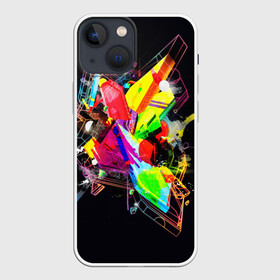 Чехол для iPhone 13 mini с принтом УЛИЧНЫЙ СТИЛЬ в Санкт-Петербурге,  |  | abstract | abstraction | color | fractal | geometry | paitnt | polygon | polygonal | psy | абстракция | геометрия | краски | неоновые | полигоны | психоделика | фрактал