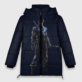 Женская зимняя куртка 3D с принтом Nightwing в Санкт-Петербурге, верх — 100% полиэстер; подкладка — 100% полиэстер; утеплитель — 100% полиэстер | длина ниже бедра, силуэт Оверсайз. Есть воротник-стойка, отстегивающийся капюшон и ветрозащитная планка. 

Боковые карманы с листочкой на кнопках и внутренний карман на молнии | batman | batman arkham knight | nightwing | vdzabma | бэтмен | бэтмен рыцарь аркхема | найтвинг