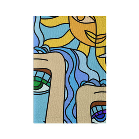 Обложка для паспорта матовая кожа с принтом Мысли чокнутого в Санкт-Петербурге, натуральная матовая кожа | размер 19,3 х 13,7 см; прозрачные пластиковые крепления | brawl | colors | design | eyes | flowers | mayki | minecraft | print | pubg | standoff | stars | summer | sun | sunwalker