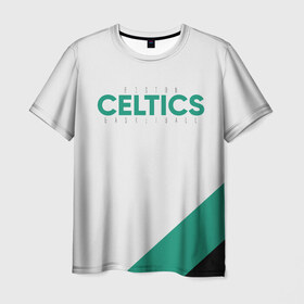 Мужская футболка 3D с принтом BOSTON CELTICS в Санкт-Петербурге, 100% полиэфир | прямой крой, круглый вырез горловины, длина до линии бедер | boston | boston seltics | irving | kyrie irving | бостон | бостон селтикс | ирвинг | кайри ирвинг | селтикс