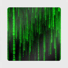 Магнит виниловый Квадрат с принтом Матрица код цифры программист в Санкт-Петербурге, полимерный материал с магнитным слоем | размер 9*9 см, закругленные углы | бинарный код | веб | вирус | всемирная паутина | двоичный код | зеленый | интернет | информация | кибер | код | кодер | кодирование | матрица | наука | олдскул | по | программирование