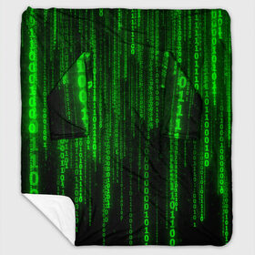 Плед с рукавами с принтом Матрица код цифры программист в Санкт-Петербурге, 100% полиэстер | Закругленные углы, все края обработаны. Ткань не мнется и не растягивается. Размер 170*145 | бинарный код | веб | вирус | всемирная паутина | двоичный код | зеленый | интернет | информация | кибер | код | кодер | кодирование | матрица | наука | олдскул | по | программирование
