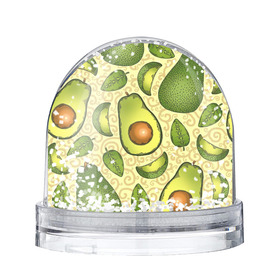 Снежный шар с принтом Авокадо в Санкт-Петербурге, Пластик | Изображение внутри шара печатается на глянцевой фотобумаге с двух сторон | авокадо | зеленый | лайм | листок