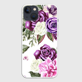 Чехол для iPhone 13 с принтом Красивые розы в Санкт-Петербурге,  |  | белые розы | белый | необычные | розовый | розы | синие розы | синий | фиолетовые розы | фиолетовый | цветы