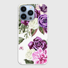 Чехол для iPhone 13 Pro с принтом Красивые розы в Санкт-Петербурге,  |  | белые розы | белый | необычные | розовый | розы | синие розы | синий | фиолетовые розы | фиолетовый | цветы