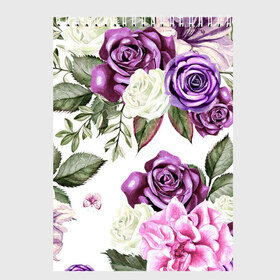 Скетчбук с принтом Красивые розы в Санкт-Петербурге, 100% бумага
 | 48 листов, плотность листов — 100 г/м2, плотность картонной обложки — 250 г/м2. Листы скреплены сверху удобной пружинной спиралью | белые розы | белый | необычные | розовый | розы | синие розы | синий | фиолетовые розы | фиолетовый | цветы
