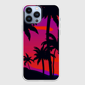 Чехол для iPhone 13 Pro Max с принтом Тропический пляж в Санкт-Петербурге,  |  | Тематика изображения на принте: арт | лето | море | океан | пальмы | пляж | поп | солнце | субтропики | тропики | тропические | цветы