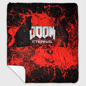 Плед с рукавами с принтом Doom Eternal в Санкт-Петербурге, 100% полиэстер | Закругленные углы, все края обработаны. Ткань не мнется и не растягивается. Размер 170*145 | bethesda softworks | doom eternal | doomguy | id software | демоны | дум этернал | марс | палач рока | этернал