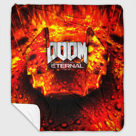 Плед с рукавами с принтом Doom Eternal в Санкт-Петербурге, 100% полиэстер | Закругленные углы, все края обработаны. Ткань не мнется и не растягивается. Размер 170*145 | bethesda softworks | doom eternal | doomguy | id software | демоны | дум этернал | марс | палач рока | этернал