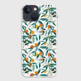 Чехол для iPhone 13 mini с принтом Оранжевое лето в Санкт-Петербурге,  |  | summer | апельсины | летние принты | лето | лето 2020 | лимоны | оранжевое лето | персики | пляж | фрукты