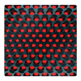 Магнитный плакат 3Х3 с принтом Раскалённый красный 3Д в Санкт-Петербурге, Полимерный материал с магнитным слоем | 9 деталей размером 9*9 см | горошек | железо | жесть | излучение | иллюзия | круги | лампочки | металл | оболочка | объём | сияние | соты | сталь | фонари | шарики | шары