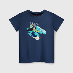 Детская футболка хлопок с принтом Mulan Warrior в Санкт-Петербурге, 100% хлопок | круглый вырез горловины, полуприлегающий силуэт, длина до линии бедер | fa mulan | mulan | vdosadir | бэрри кук | мулан | тони бэнкрофт | фа мулан