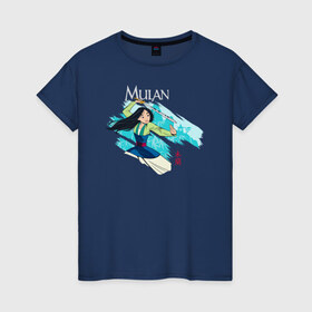 Женская футболка хлопок с принтом Mulan Warrior в Санкт-Петербурге, 100% хлопок | прямой крой, круглый вырез горловины, длина до линии бедер, слегка спущенное плечо | fa mulan | mulan | vdosadir | бэрри кук | мулан | тони бэнкрофт | фа мулан