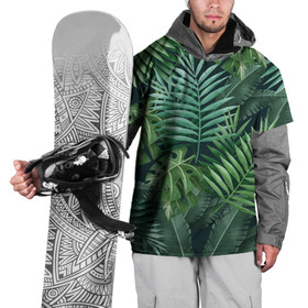 Накидка на куртку 3D с принтом Тропики в Санкт-Петербурге, 100% полиэстер |  | summer | банановая | банановые | джунгли | зелень | краски | летняя | лето | листики | листы | листья | надпись | настроение | отдых | отпуск | пальма | пальмовые | пальмы | папоротник | пляжная | позитив