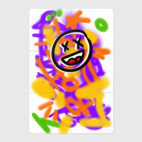 Магнитный плакат 2Х3 с принтом Граффити смайлик в Санкт-Петербурге, Полимерный материал с магнитным слоем | 6 деталей размером 9*9 см | emoji | граффити | краска | разноцветная | смайл | смайлик | улыбка | урбан | эмоции | яркая