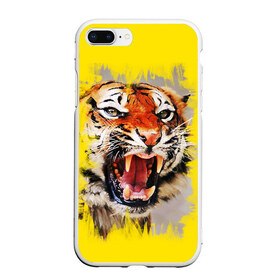 Чехол для iPhone 7Plus/8 Plus матовый с принтом Оскал тигра в Санкт-Петербурге, Силикон | Область печати: задняя сторона чехла, без боковых панелей | барс | волк | детёныш | джунгли | енот | животное | зубр | кот | лев | леопард | львица | медведь | охотник | пасть | полосы | пятнистая | рык | рычание | тигр | тигрица | хозяин | царьзверей | шерсть