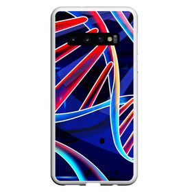 Чехол для Samsung Galaxy S10 с принтом ДНК в Санкт-Петербурге, Силикон | Область печати: задняя сторона чехла, без боковых панелей | Тематика изображения на принте: abstract | abstraction | geometry | psy | абстракция | геометрия | днк | краски | молекулы | неоновые | психоделика