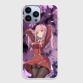 Чехол для iPhone 13 Pro Max с принтом Darling art flowers в Санкт-Петербурге,  |  | 02 | anime | darling | darling in the franxx | franx | franxx | zero 02 two | zero two | zero02two | аниме | во франксе | дарлинг во франксе | зеро ту | любимый во франксе | манга | милый | франкс | франксе