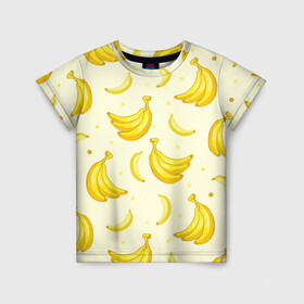 Детская футболка 3D с принтом Банана в Санкт-Петербурге, 100% гипоаллергенный полиэфир | прямой крой, круглый вырез горловины, длина до линии бедер, чуть спущенное плечо, ткань немного тянется | pattern | textures | tnt | абстракция | бананабум | бананы | ветки | взрыв | геометрия | градиент | дождь | заливка | обезьяна | паттерны | пиксели | пикси | продукты | текстура | текстуры | тнт | фигуры | фон