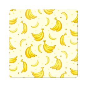 Магнит виниловый Квадрат с принтом Банана в Санкт-Петербурге, полимерный материал с магнитным слоем | размер 9*9 см, закругленные углы | pattern | textures | tnt | абстракция | бананабум | бананы | ветки | взрыв | геометрия | градиент | дождь | заливка | обезьяна | паттерны | пиксели | пикси | продукты | текстура | текстуры | тнт | фигуры | фон