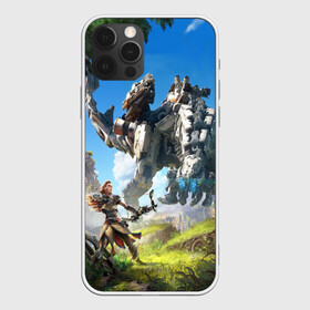 Чехол для iPhone 12 Pro с принтом HORIZON ZERO DAWN в Санкт-Петербурге, силикон | область печати: задняя сторона чехла, без боковых панелей | aloy | antasy girl | art | artwork | digital art | fantasy | horizon | horizon: zero dawn | landscape | tallneck | warrior fantasy | weapon | zero dawn