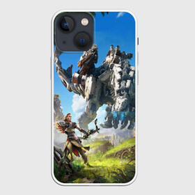 Чехол для iPhone 13 mini с принтом HORIZON ZERO DAWN в Санкт-Петербурге,  |  | aloy | antasy girl | art | artwork | digital art | fantasy | horizon | horizon: zero dawn | landscape | tallneck | warrior fantasy | weapon | zero dawn