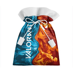 Подарочный 3D мешок с принтом Valorant Огонь и вода в Санкт-Петербурге, 100% полиэстер | Размер: 29*39 см | brimstone | coba | csgo | cypher | jett | phoenix | riot games | sage | valorant | viper | валарант | валорант | кс