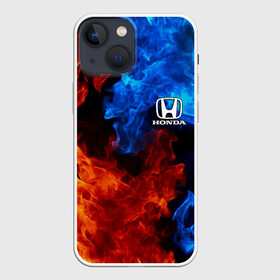 Чехол для iPhone 13 mini с принтом HONDA в Санкт-Петербурге,  |  | honda | авто | автомобиль | логотип | марка | машина | надпись | огонь | текстура | хонда
