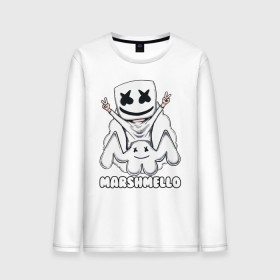 Мужской лонгслив хлопок с принтом MARSHMELLO в Санкт-Петербурге, 100% хлопок |  | dj | marshmello | marshmellow | usa | америка | клуб | клубная музыка | мармело | маршмелло | маршмеллоу | музыка | музыкант