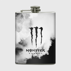 Фляга с принтом MONSTER ENERGY в Санкт-Петербурге, металлический корпус | емкость 0,22 л, размер 125 х 94 мм. Виниловая наклейка запечатывается полностью | adrenalin | energy monster | monster | monster energy | monstr | sport | адреналин | монстер | монстр | напиток | спорт | энергетик