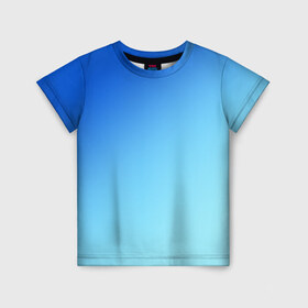 Детская футболка 3D с принтом blue в Санкт-Петербурге, 100% гипоаллергенный полиэфир | прямой крой, круглый вырез горловины, длина до линии бедер, чуть спущенное плечо, ткань немного тянется | Тематика изображения на принте: gradient | summer | textures | tie dye | абстракт | градиент | лето | море | небо | переход | радуга | синяя | тай дай | текстура | текстуры | хиппи | цвета