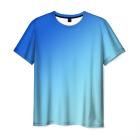 Мужская футболка 3D с принтом blue в Санкт-Петербурге, 100% полиэфир | прямой крой, круглый вырез горловины, длина до линии бедер | gradient | summer | textures | tie dye | абстракт | градиент | лето | море | небо | переход | радуга | синяя | тай дай | текстура | текстуры | хиппи | цвета
