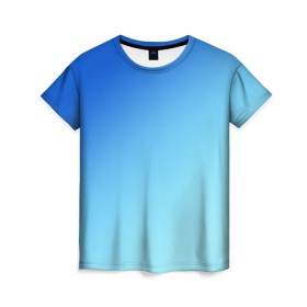 Женская футболка 3D с принтом blue в Санкт-Петербурге, 100% полиэфир ( синтетическое хлопкоподобное полотно) | прямой крой, круглый вырез горловины, длина до линии бедер | gradient | summer | textures | tie dye | абстракт | градиент | лето | море | небо | переход | радуга | синяя | тай дай | текстура | текстуры | хиппи | цвета