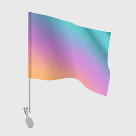 Флаг для автомобиля с принтом градиент в Санкт-Петербурге, 100% полиэстер | Размер: 30*21 см | gradient | summer | textures | tie dye | абстракт | градиент | лето | переход | радуга | тай дай | текстура | текстуры | хиппи | цвета