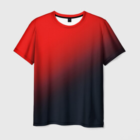 Мужская футболка 3D с принтом RED в Санкт-Петербурге, 100% полиэфир | прямой крой, круглый вырез горловины, длина до линии бедер | gradient | summer | textures | tie dye | абстракт | градиент | красная | лето | переход | радуга | тай дай | текстура | текстуры | хиппи | цвета