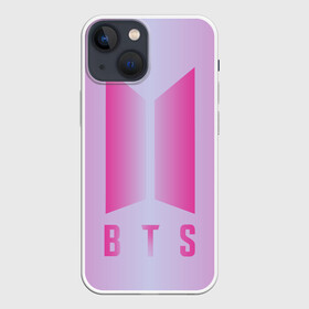 Чехол для iPhone 13 mini с принтом BTS в Санкт-Петербурге,  |  | bts | bts logo | градиент | минимализм | музыкальная группа