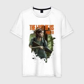 Мужская футболка хлопок с принтом The Last of Us Part II в Санкт-Петербурге, 100% хлопок | прямой крой, круглый вырез горловины, длина до линии бедер, слегка спущенное плечо. | the last of us part ii | игра | ласт оф ас | ласт оф ас 2 | персонаж | элли