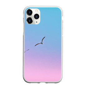 Чехол для iPhone 11 Pro матовый с принтом чайки птицы полет градиент в Санкт-Петербурге, Силикон |  | градиент | закат | минимализм | небо | полет | природа | просто | птицы | рассвет | чайки