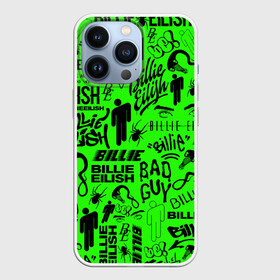 Чехол для iPhone 13 Pro с принтом BILLIE EILISH | БИЛЛИ АЙЛИШ LOGOBOMBING в Санкт-Петербурге,  |  | Тематика изображения на принте: be | billie | billie eilish | blohsh | ghoul | logobombing | билли | билли айлиш | биляш | логобомбинг