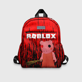 Детский рюкзак 3D с принтом Roblox piggy Свинка Пигги. в Санкт-Петербурге, 100% полиэстер | лямки с регулируемой длиной, сверху петелька, чтобы рюкзак можно было повесить на вешалку. Основное отделение закрывается на молнию, как и внешний карман. Внутри дополнительный карман. По бокам два дополнительных кармашка | Тематика изображения на принте: game | gamer | logo | minecraft | piggi | roblox | simulator | игра | конструктор | лого | пигги | свинья | симулятор | строительство | фигура