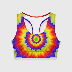 Женский спортивный топ 3D с принтом Tie-Dye в Санкт-Петербурге, 82% полиэстер, 18% спандекс Ткань безопасна для здоровья, позволяет коже дышать, не мнется и не растягивается |  | abstract | colorful | dye | gradient | texture | tie | абстракция | градиент | дай | тай | текстура | цветной