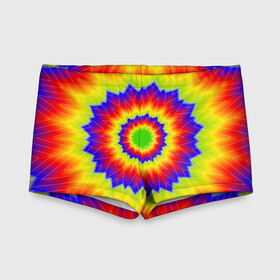 Детские купальные плавки 3D с принтом Tie-Dye в Санкт-Петербурге, Полиэстер 85%, Спандекс 15% | Слитный крой, подклад по переду изделия, узкие бретели | abstract | colorful | dye | gradient | texture | tie | абстракция | градиент | дай | тай | текстура | цветной