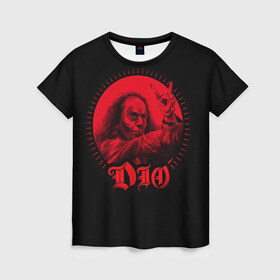 Женская футболка 3D с принтом Dio #13 в Санкт-Петербурге, 100% полиэфир ( синтетическое хлопкоподобное полотно) | прямой крой, круглый вырез горловины, длина до линии бедер | dio | hard | rock | ronnie james dio | дио | рок | хард