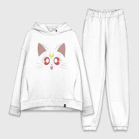 Женский костюм хлопок Oversize с принтом Sailor Moon Luna в Санкт-Петербурге,  |  | animal | cat | cuty | eyes | face | kitty | luna | moon | pet | sailor moon | глаза | котенок | кошка | луна | милота | мордочка кота | мультяшки | питомец | сейлор мун | сейлормун | сейлормун луна | сэйлор мун