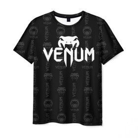 Мужская футболка 3D с принтом VENUM | ВЕНУМ в Санкт-Петербурге, 100% полиэфир | прямой крой, круглый вырез горловины, длина до линии бедер | mma | snake | sports | ufc | venum | venum mma | бокс | борьба | бренд | венум | единоборства | змея | мма | спорт | юфс