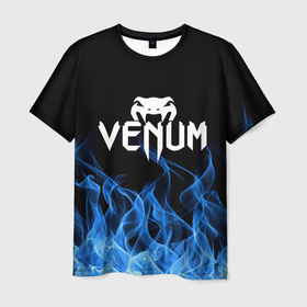 Мужская футболка 3D с принтом VENUM. в Санкт-Петербурге, 100% полиэфир | прямой крой, круглый вырез горловины, длина до линии бедер | mma | sport | venum | бокс | венум | единоборство | мма | спорт