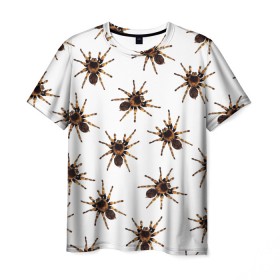Мужская футболка 3D с принтом В пауках в Санкт-Петербурге, 100% полиэфир | прямой крой, круглый вырез горловины, длина до линии бедер | pattern | spider | джунгли | дикие | животные | жуки | звери | лапы | мерзкие | монстр | насекомые | паттерн | паук | пауки | паутина | паучок | птицеед | страшный | существа | тараканы | тарантул | тропики